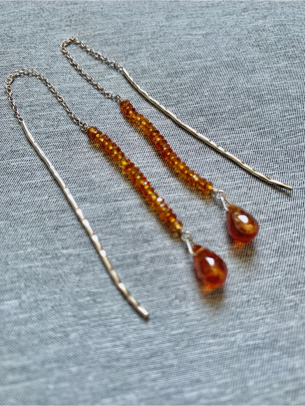 Chan Luu Threader Earrings - Carnelian
